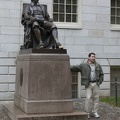 315-0622 Posing with Statue of John Harvard.jpg